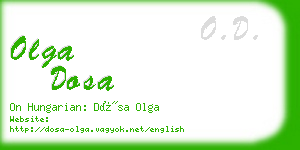 olga dosa business card